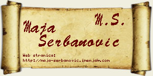 Maja Šerbanović vizit kartica